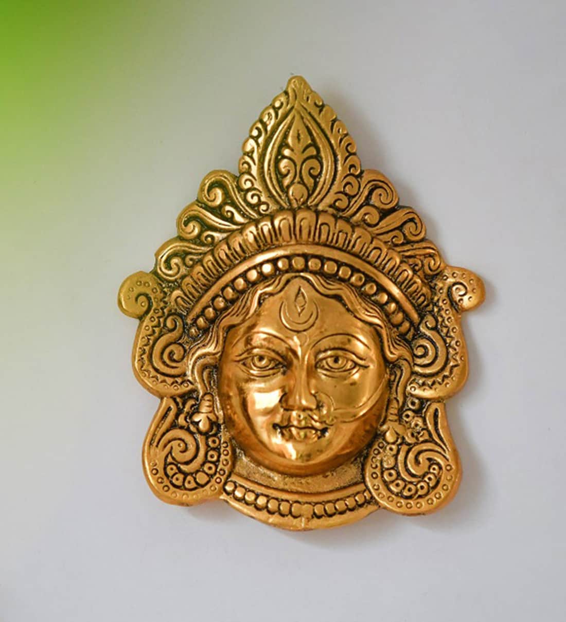 Golden Metal Durga Wall HangingShare By Fashion Bizz