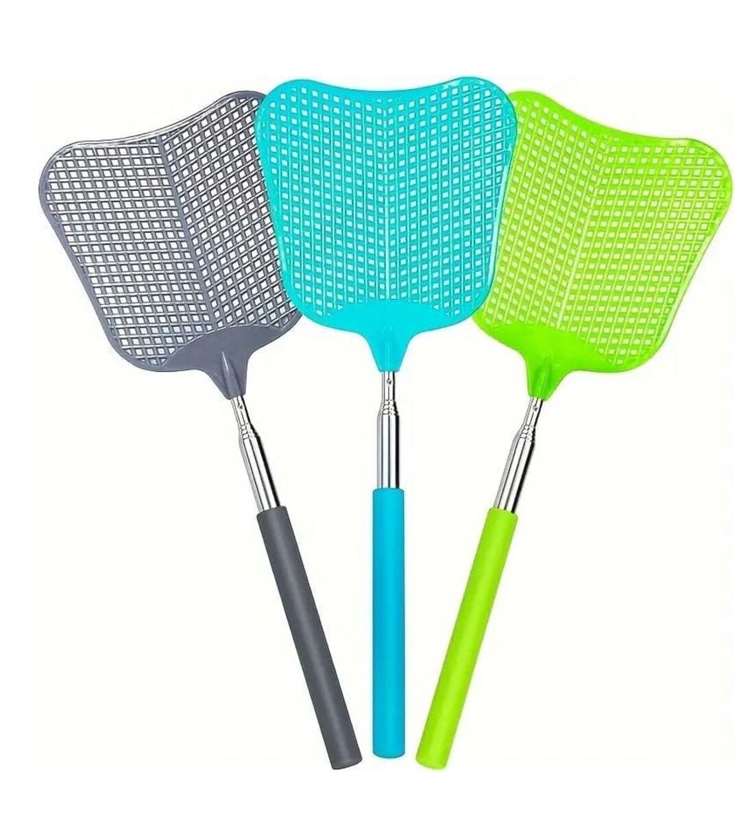Extendable Fly Swatters, Strong Fly Killer, with Stainless Steel Telescopic HandleShare By Regalo