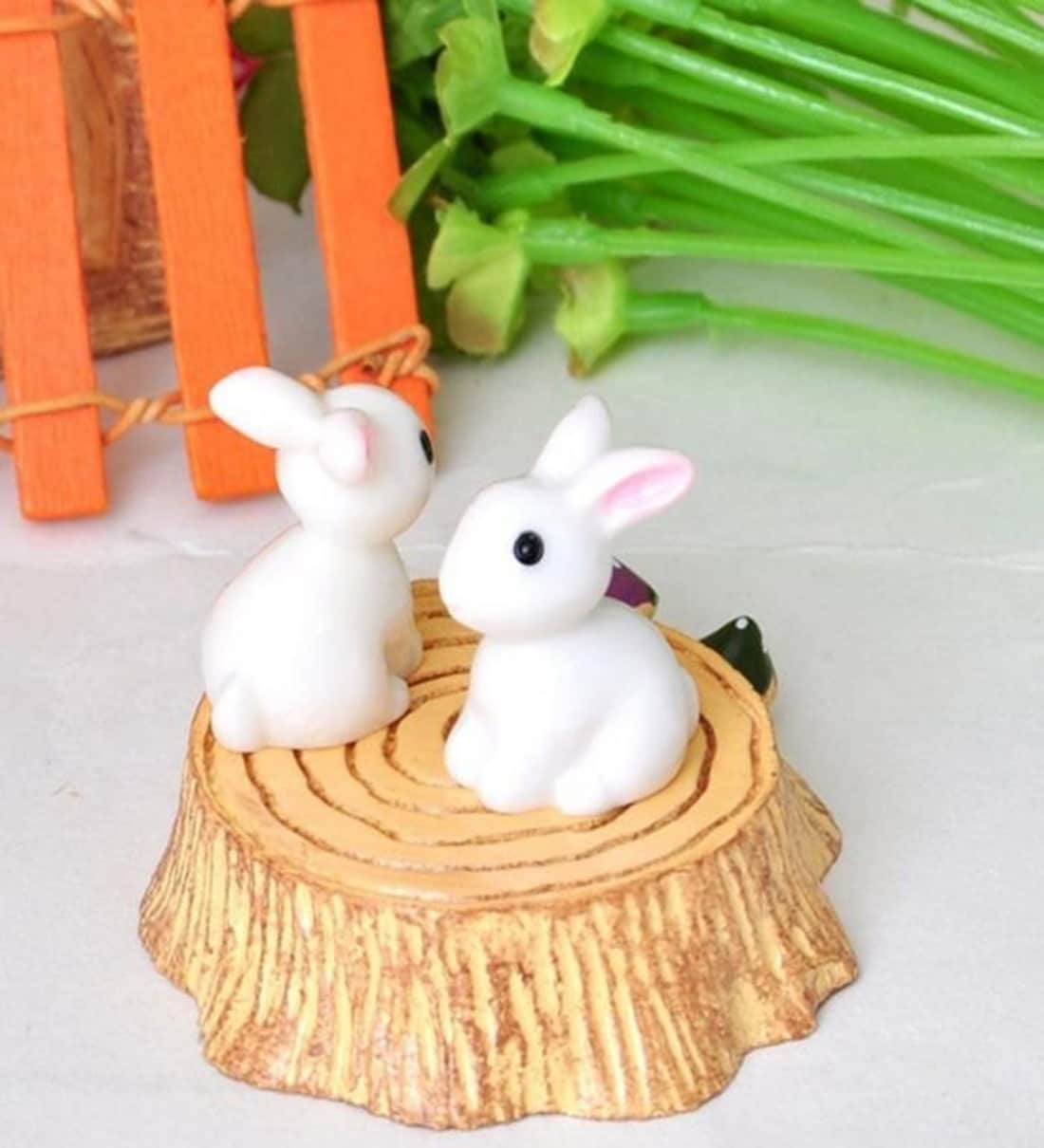 Pack of 18 Cute Rabbit Miniatures Garden DecorationShare By Chocozone