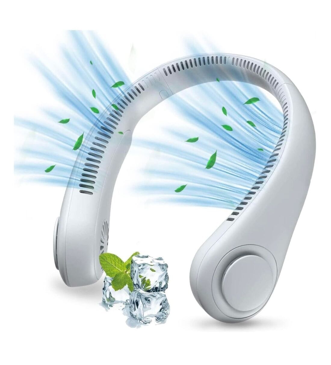 Assorted Portable Bladeless Hanging Neck Fan 12 Air Outlets 2400mAh Rechargeable BatteryShare By Regalo