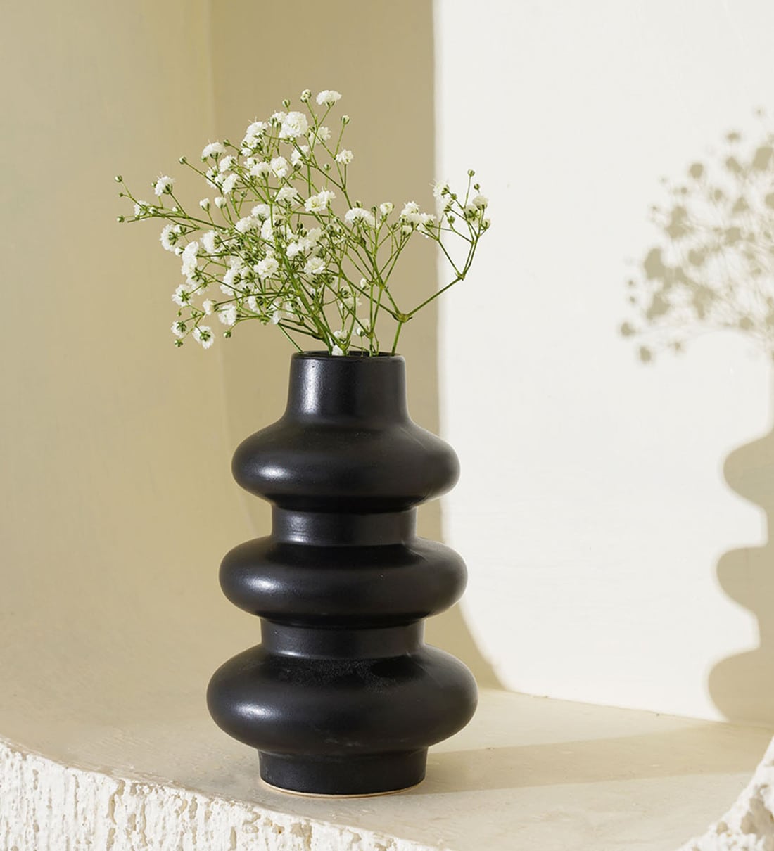 Orbit Black Ceramic Table VaseShare By Purezento