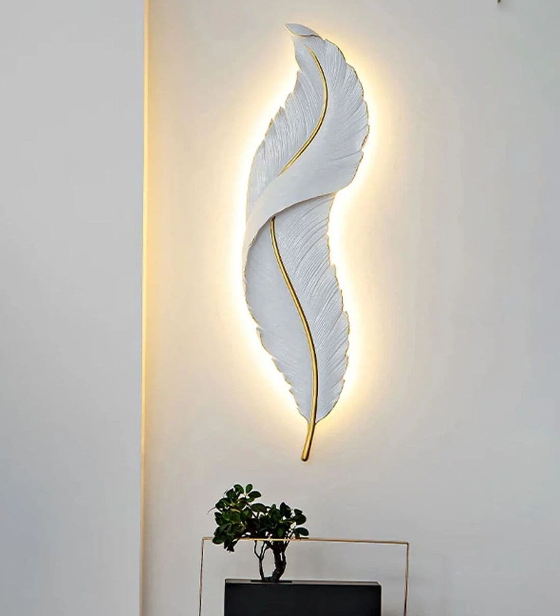 Elegant Feather Design LED Wall LightShare By Stello