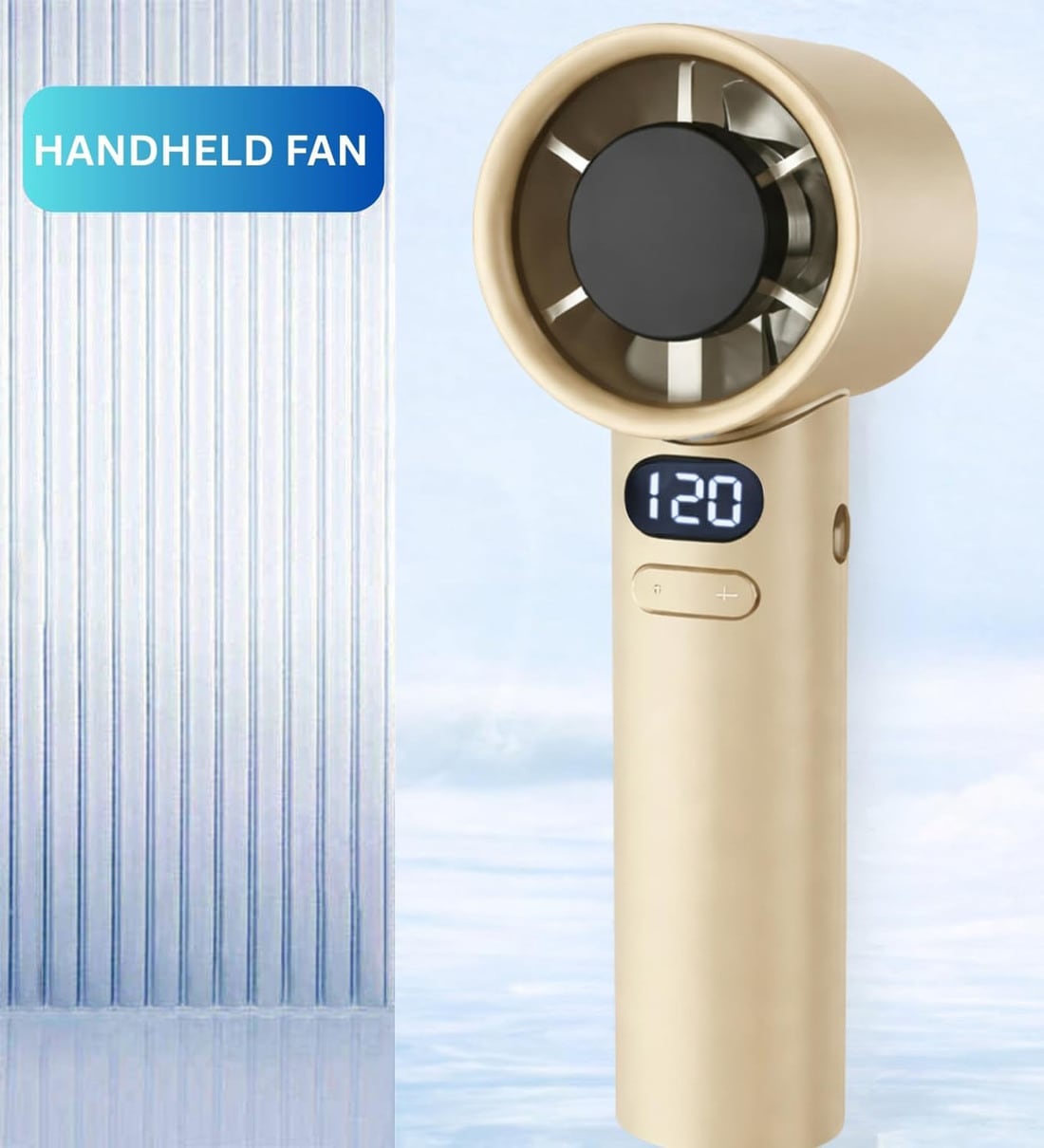 M11 Portable Handheld Fan, 199 Speed Settings, 1200mAh Battery, LED DisplayShare By VoiDrop