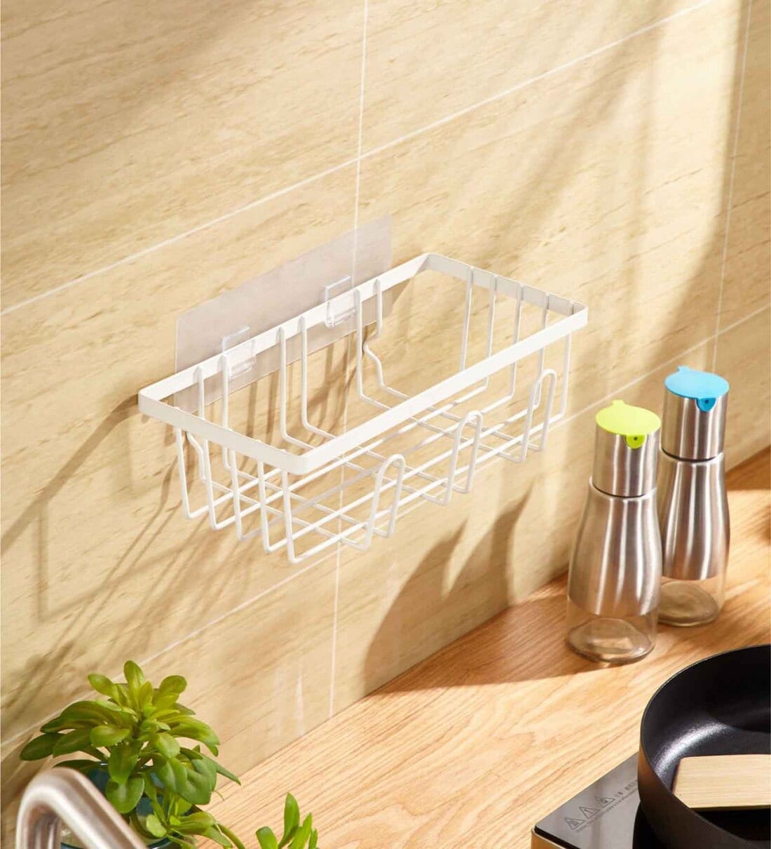 White Carbon Steel Wall Mounted Storage ShelfShare By Arhat Organizers