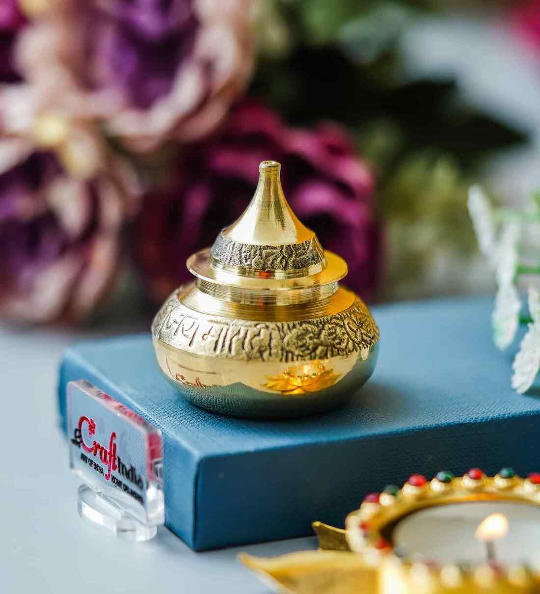 Decorative Sindoor Box|Kumkum Box for Pooja|Sindur Dani for Women|Haldi Kumkum Holder Return GiftShare By eCraftIndia