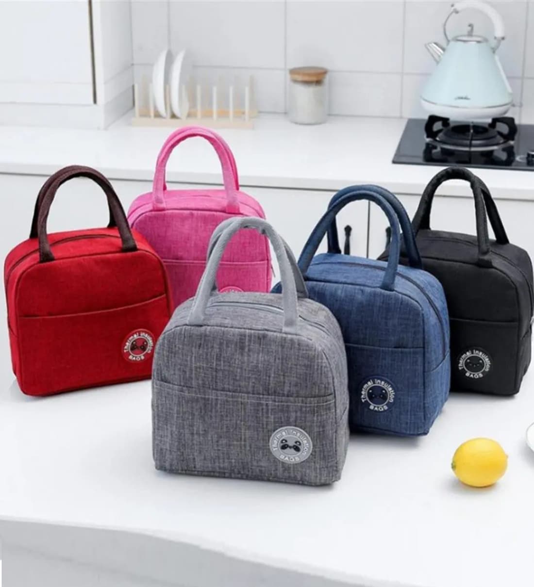 Assorted Insulated Lunch Bag Matte FinishShare By Wens