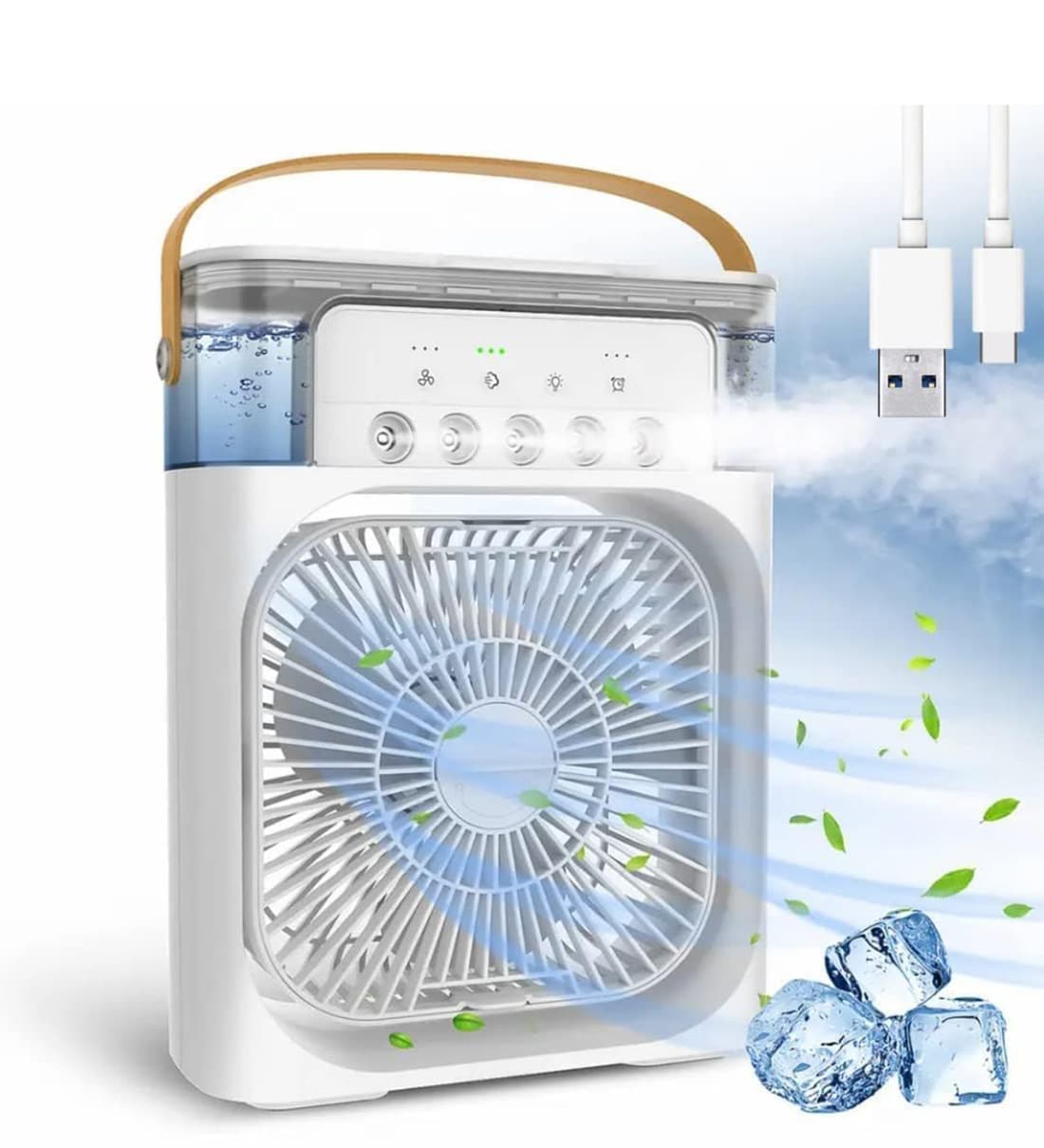 Mini Cooler for Room Cooling with 7 Colors LED LightShare By 5 Needs