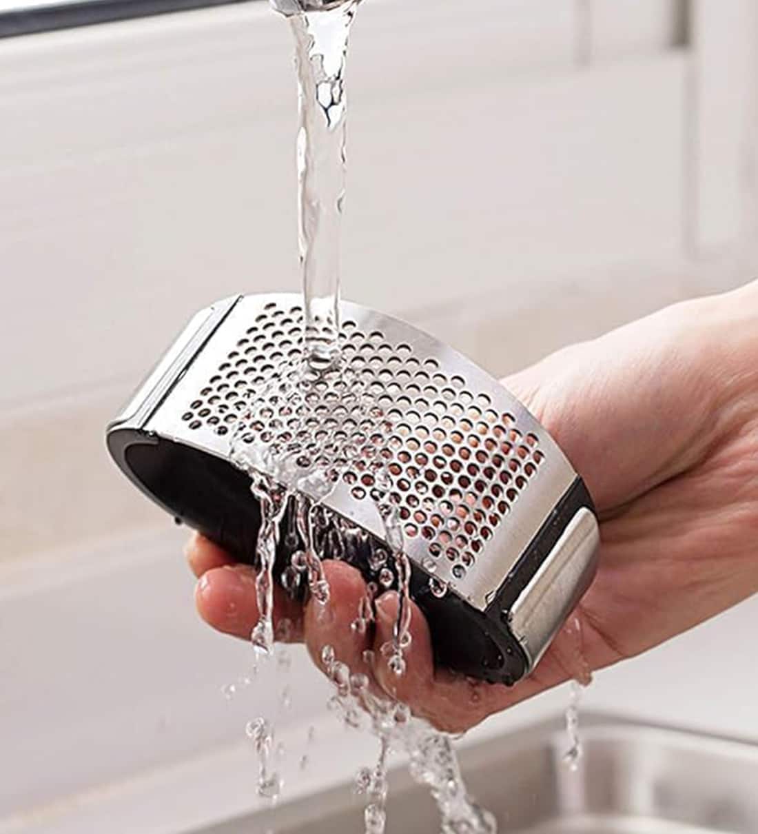 Kitchen Stainless Garlic Press Garlic MincerShare By Wens
