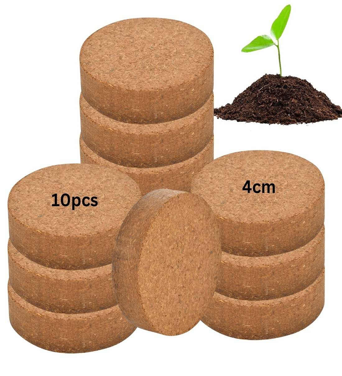 Pack Of 10 Brown Coconut Husk CocopeatShare By Ecofynd