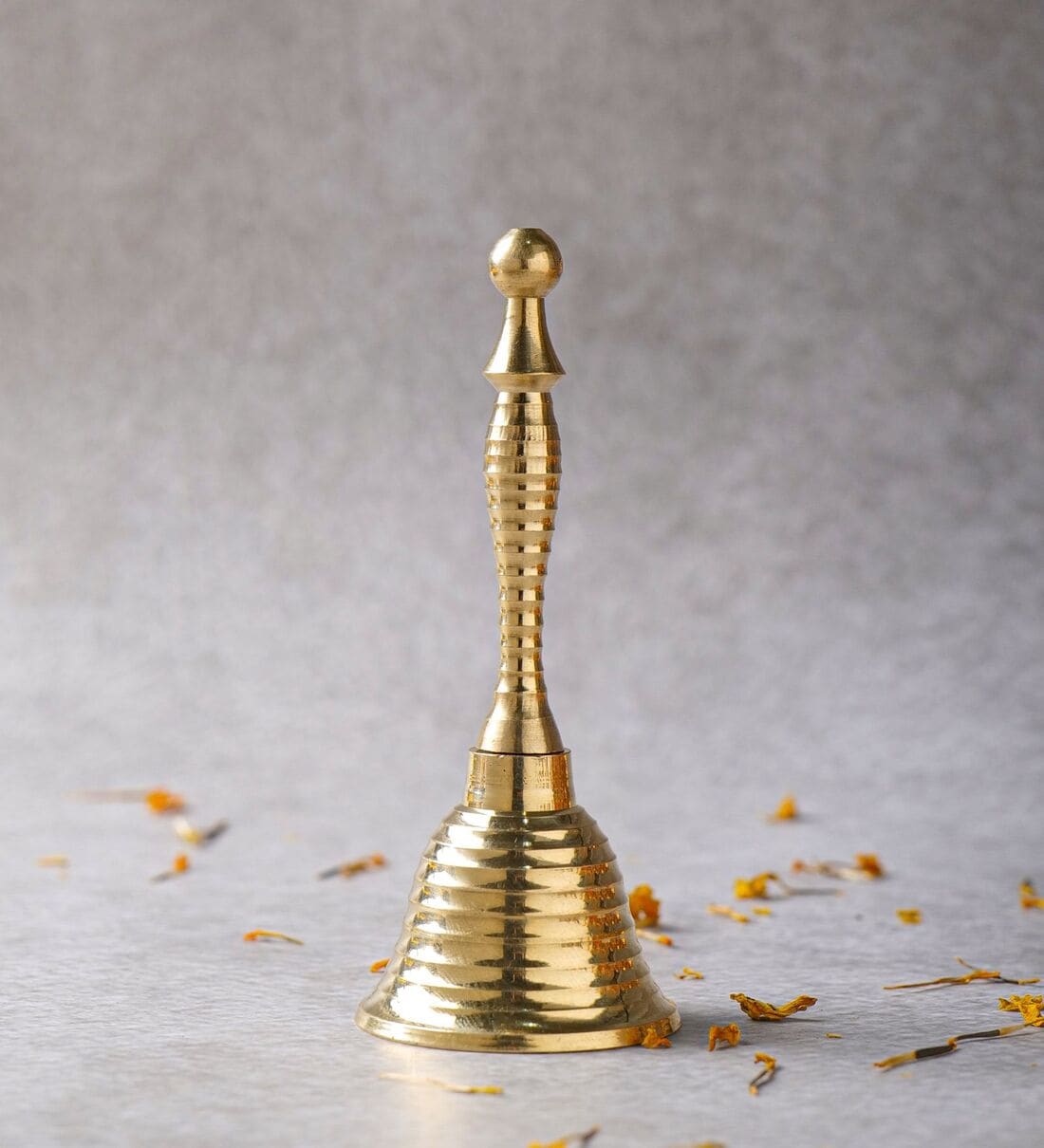 Golden Brass Puja BellShare By Hashcart