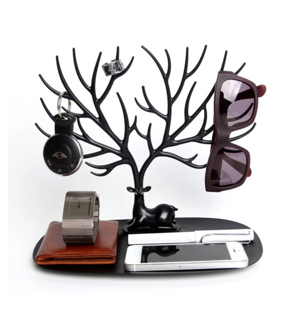 Antler Jewellery Stand Plastic Black Desk OrganizerShare By Buckle Up