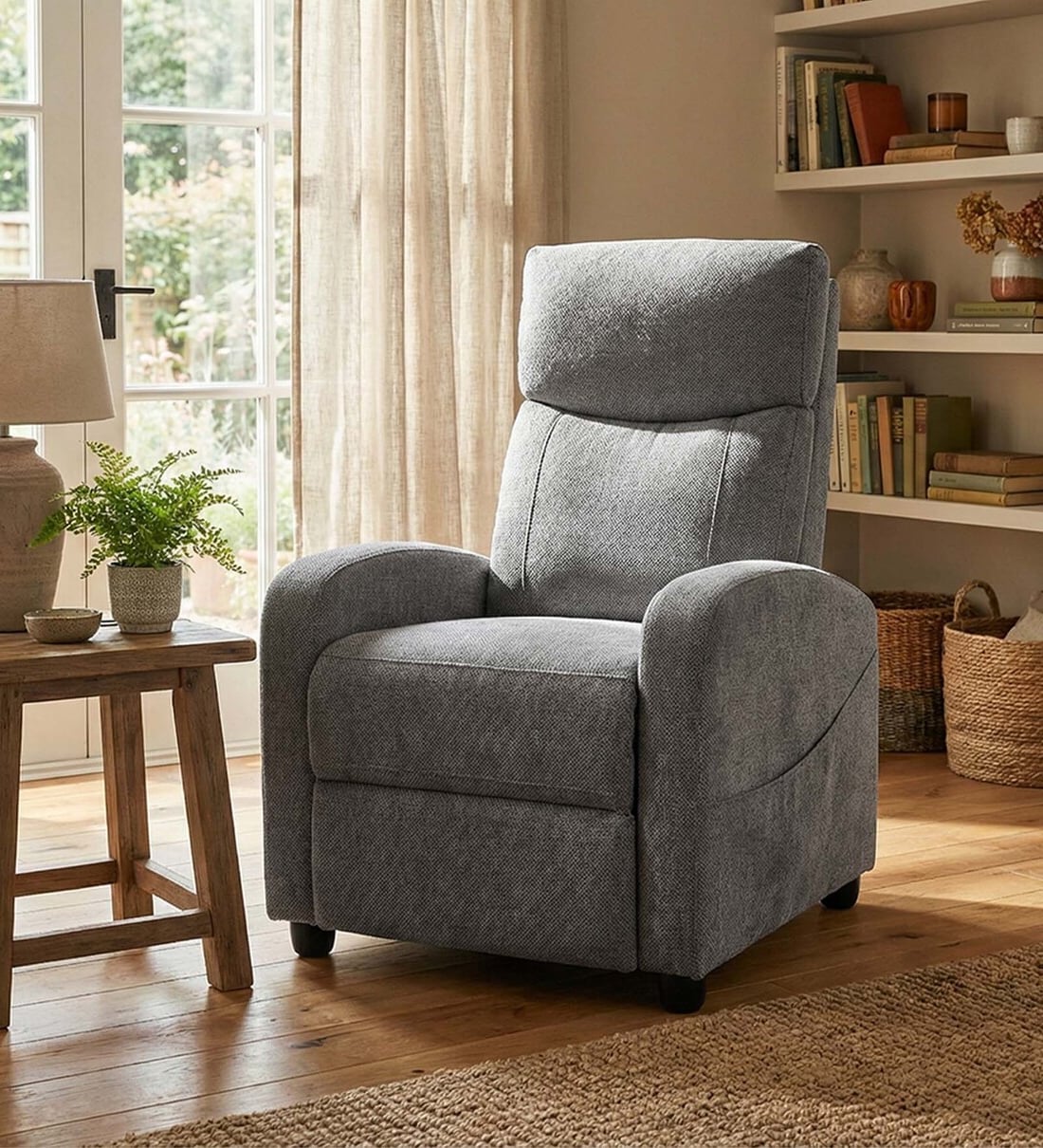 Nelson Fabric Recliner 1SShare By Royaloak