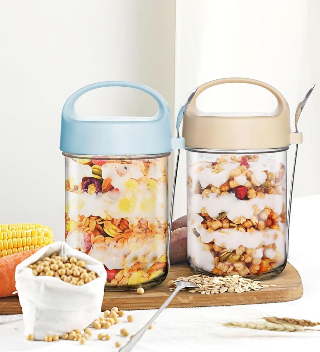 Assorted Overnight Oats Jar 400 Ml (Pack Of 1)Share By Regalo