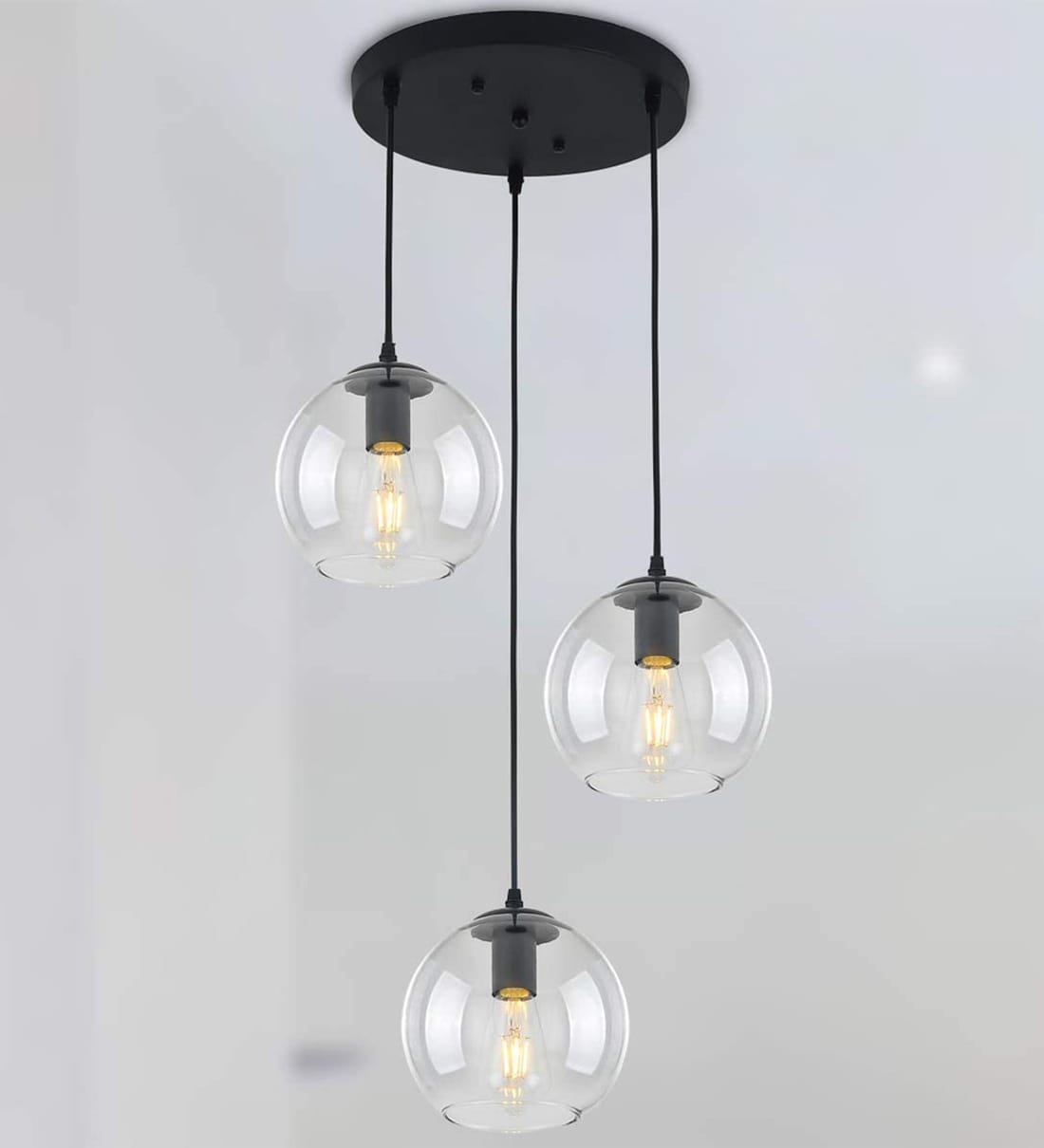 Black Round Cluster Glass Hanging LightsShare By Sinoman