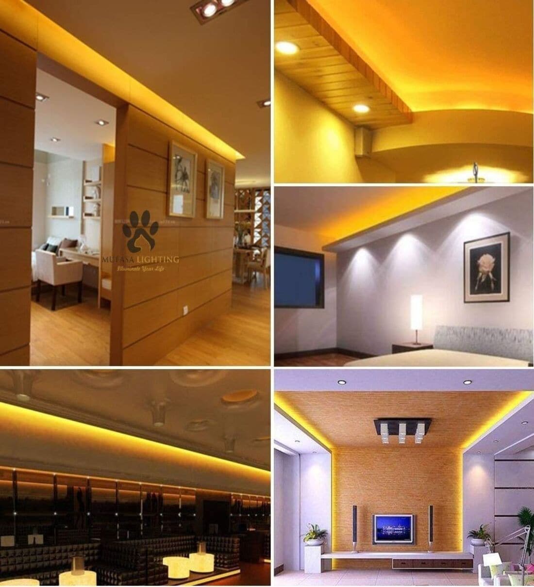 Vibrant 5 Meters 300K Amber Colour LED Strip Light with DC 12V Adapter & RemoteShare By Mufasa