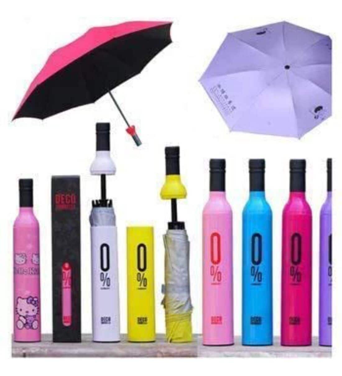 Assorted Nylon Bottle Shaped UmbrellaShare By Regalo