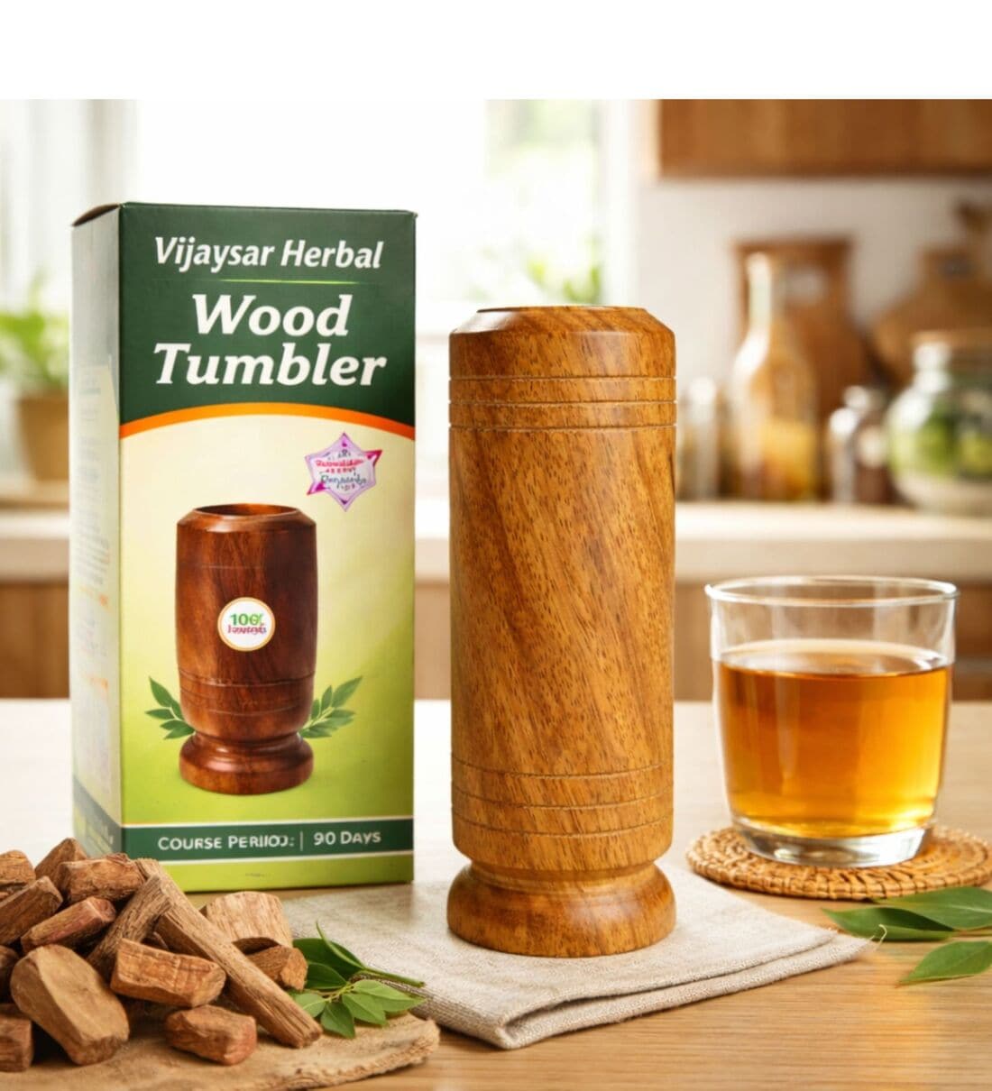 Ayurvedic Vijaysar Wood Glass For Diabetes (80 ml) Lab Certified, Natural Bija Wood Water Cup Share By Hashcart
