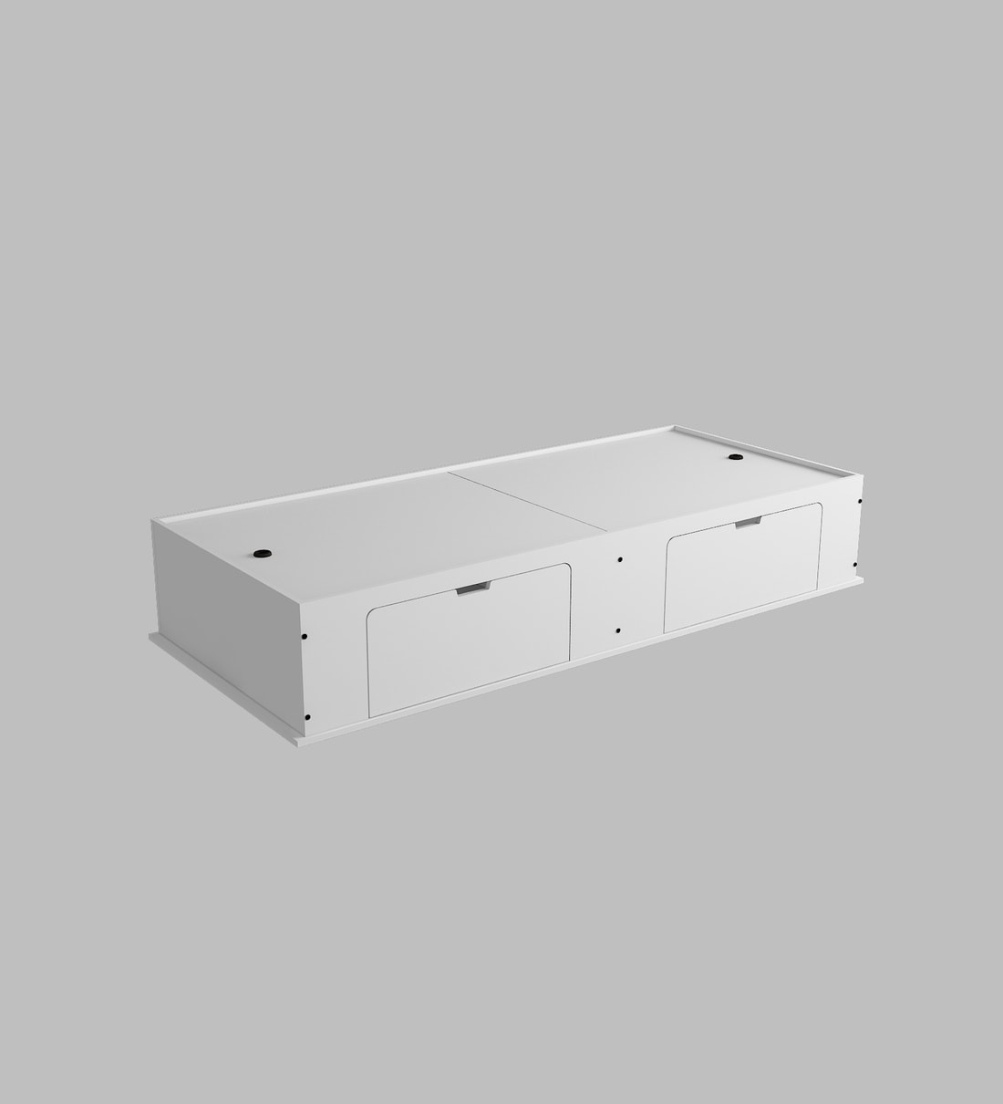 Gusto Diwan Bed in White Colour With StorageShare By Sivom