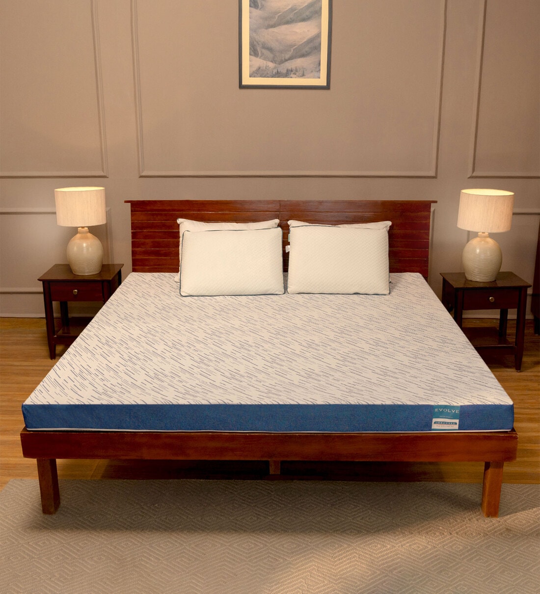 Evolve Orthopedic 4 Inches Hr Foam Queen Size Mattresses (With 1 Free Memory Foam Pillow)Share By UrbanBed