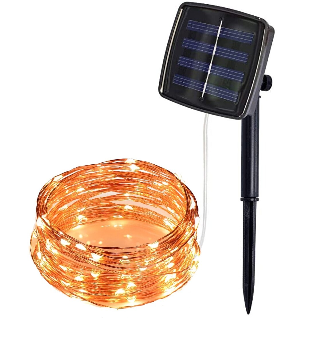 Auto On/OFF 5 Mtrs (50 LED) Yellow Colour Solar Powered LED String LightShare By Mansaa