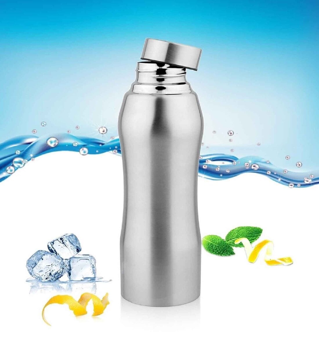 1000 ML Vina Stainless Steel Single Wall Belly Water BottleShare By 5 Needs