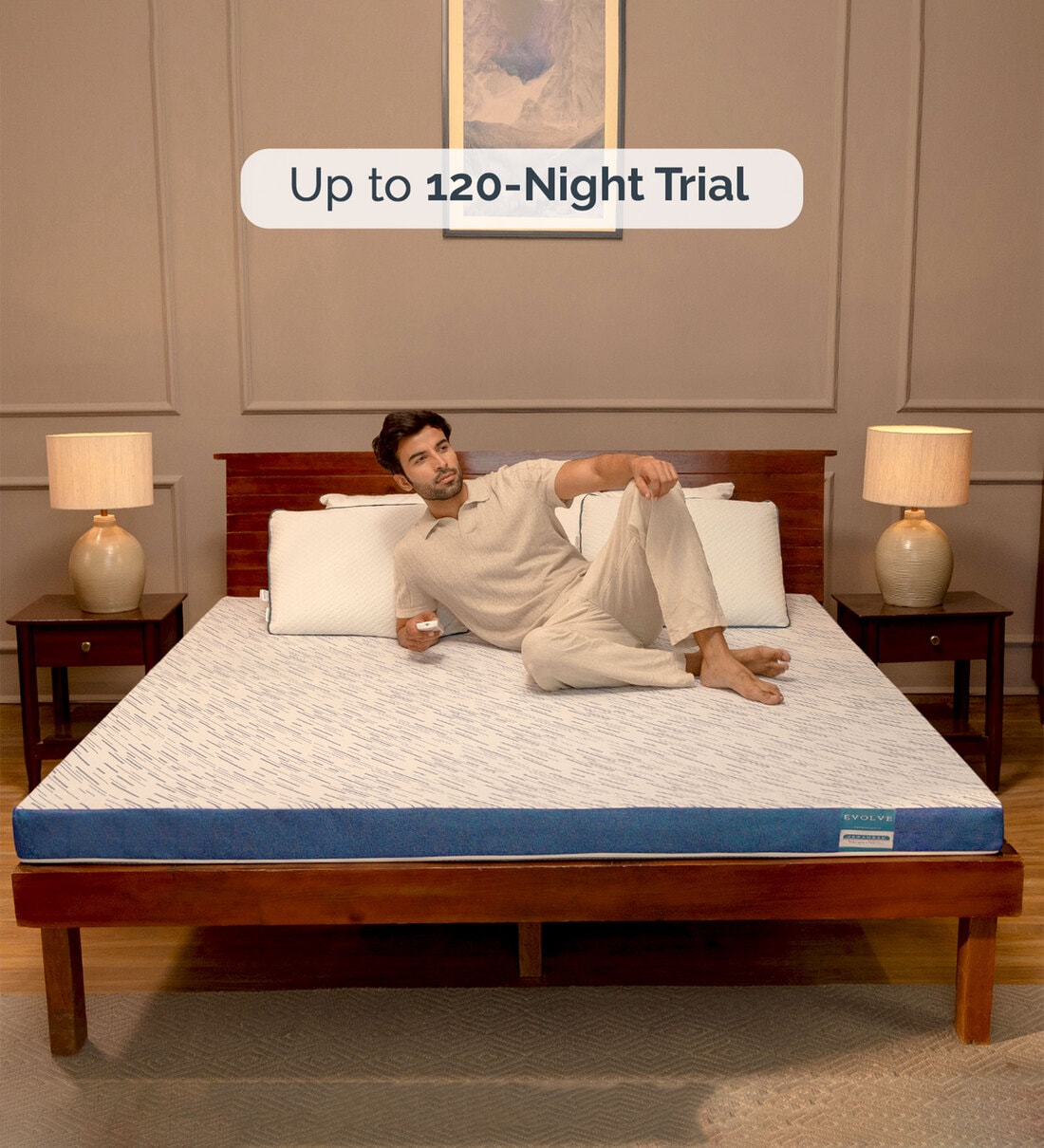 Evolve Orthopedic 4 Inches Hr Foam Queen Size Mattresses (With 1 Free Memory Foam Pillow)Share By UrbanBed