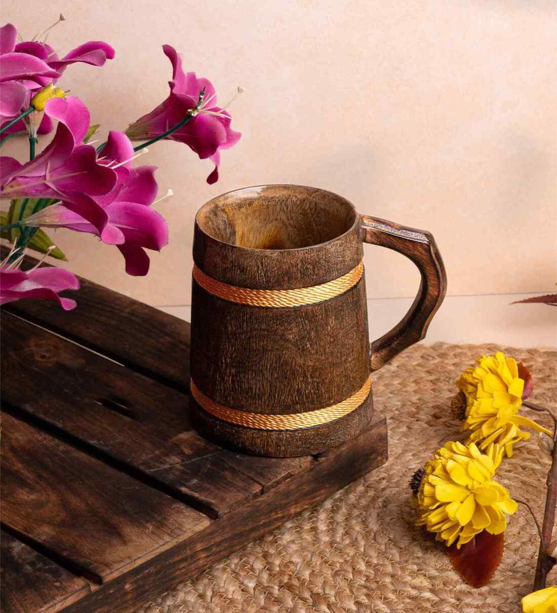 Rustic Mango Wood Beer MugShare By PREMIER INTERNATIONAL
