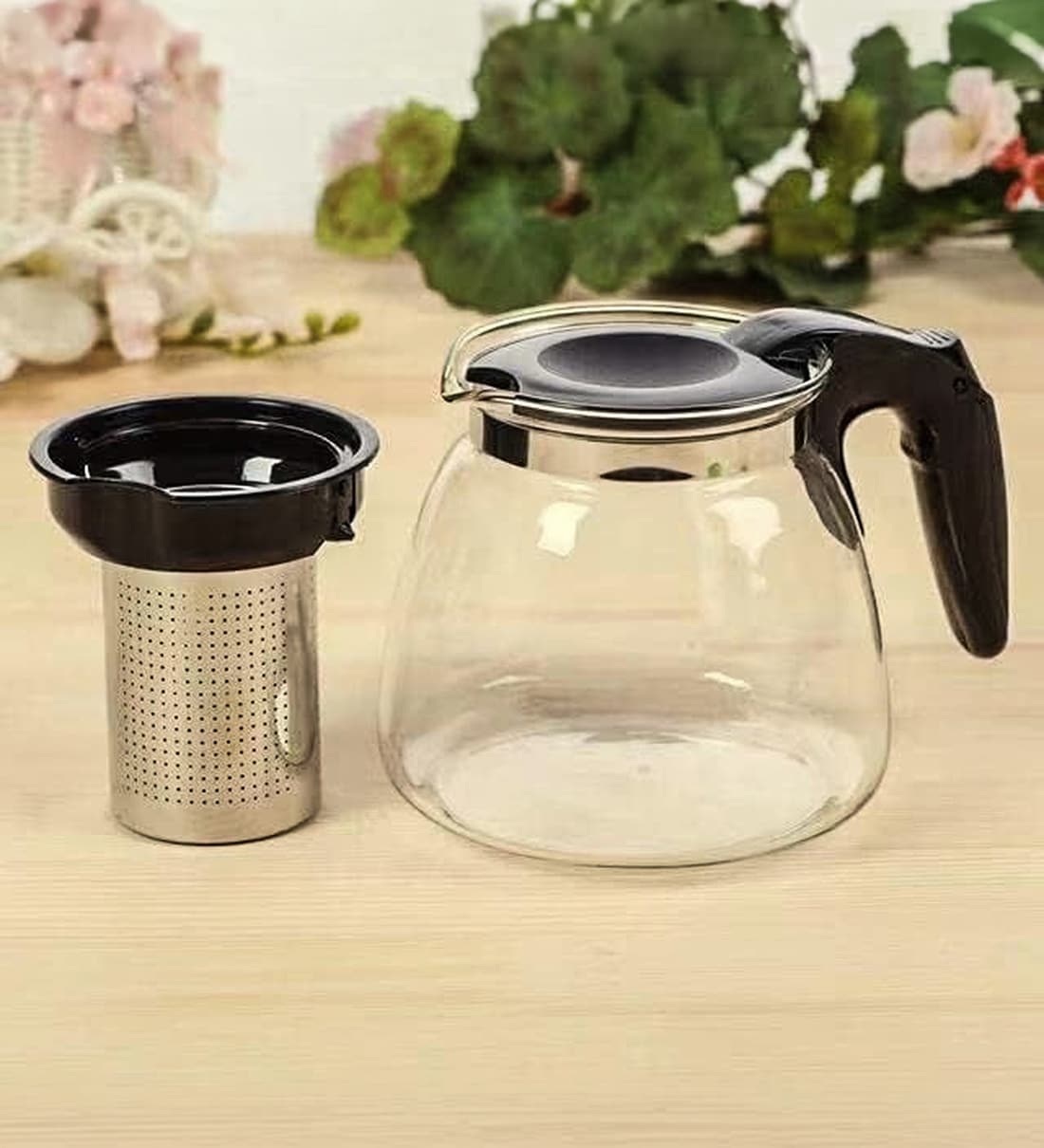 Glass Teapot Kettle with Stainless Steel Infuser & LidShare By Regalo