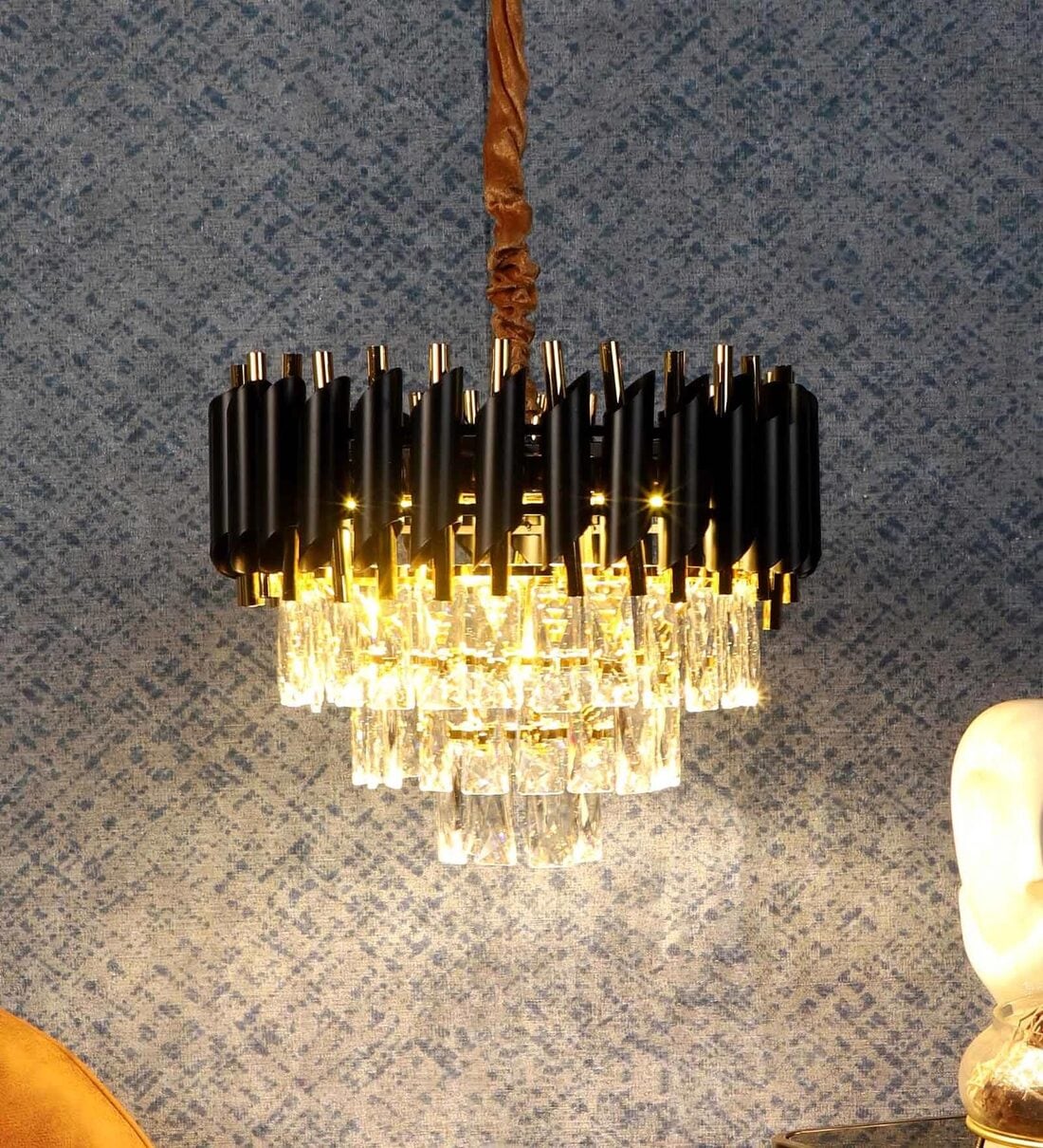 Empire Black & Gold Iron LED CHANDELIERShare By DecorativeRay