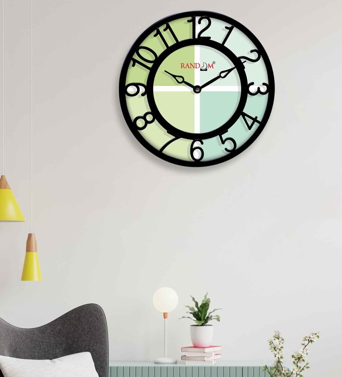 Newon Contemporary 8 Inches Plastic Wall ClockShare By Random