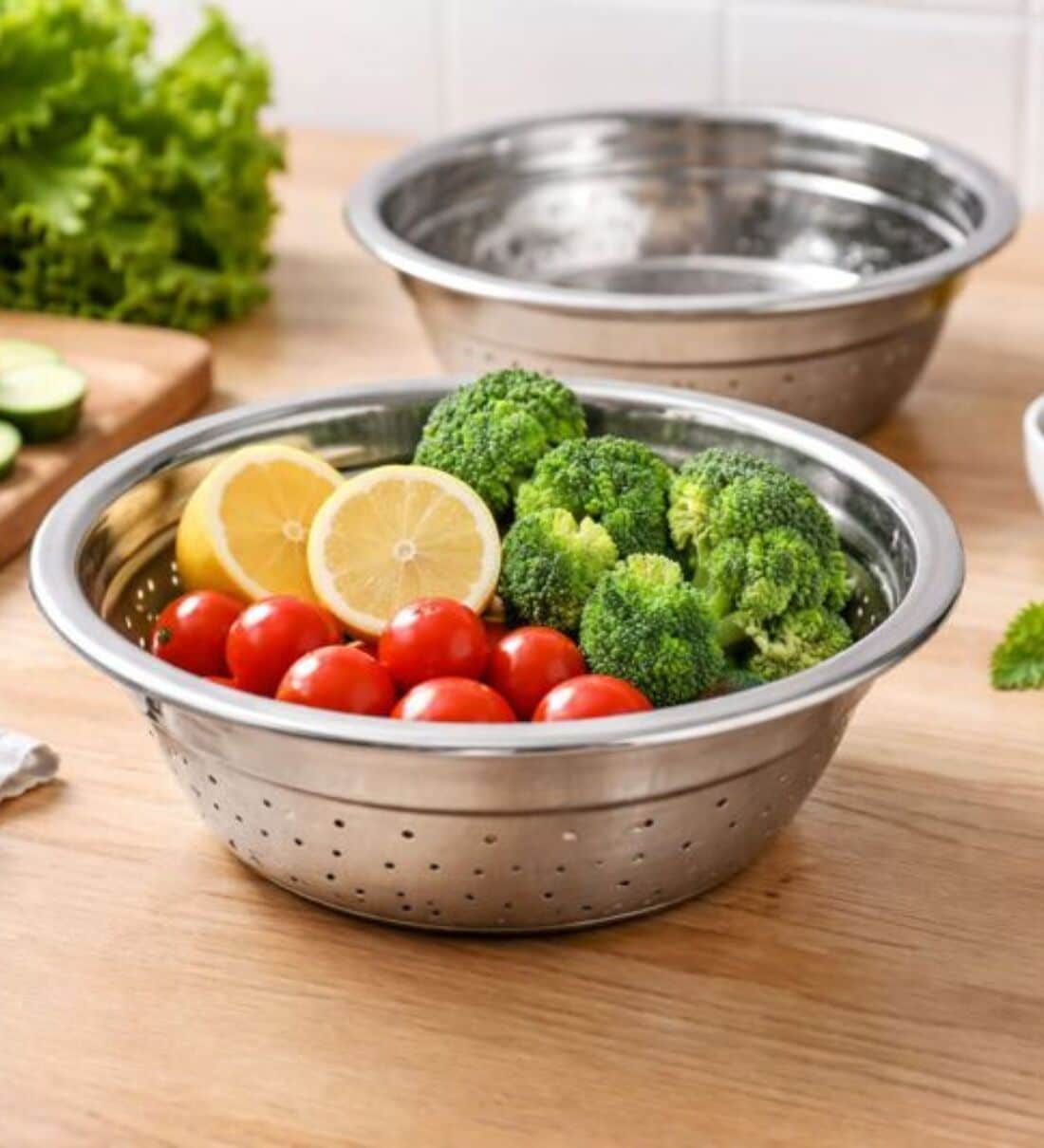 Classic Collection Small Size Fine Mesh Stainless Steel ColanderShare By Regalo