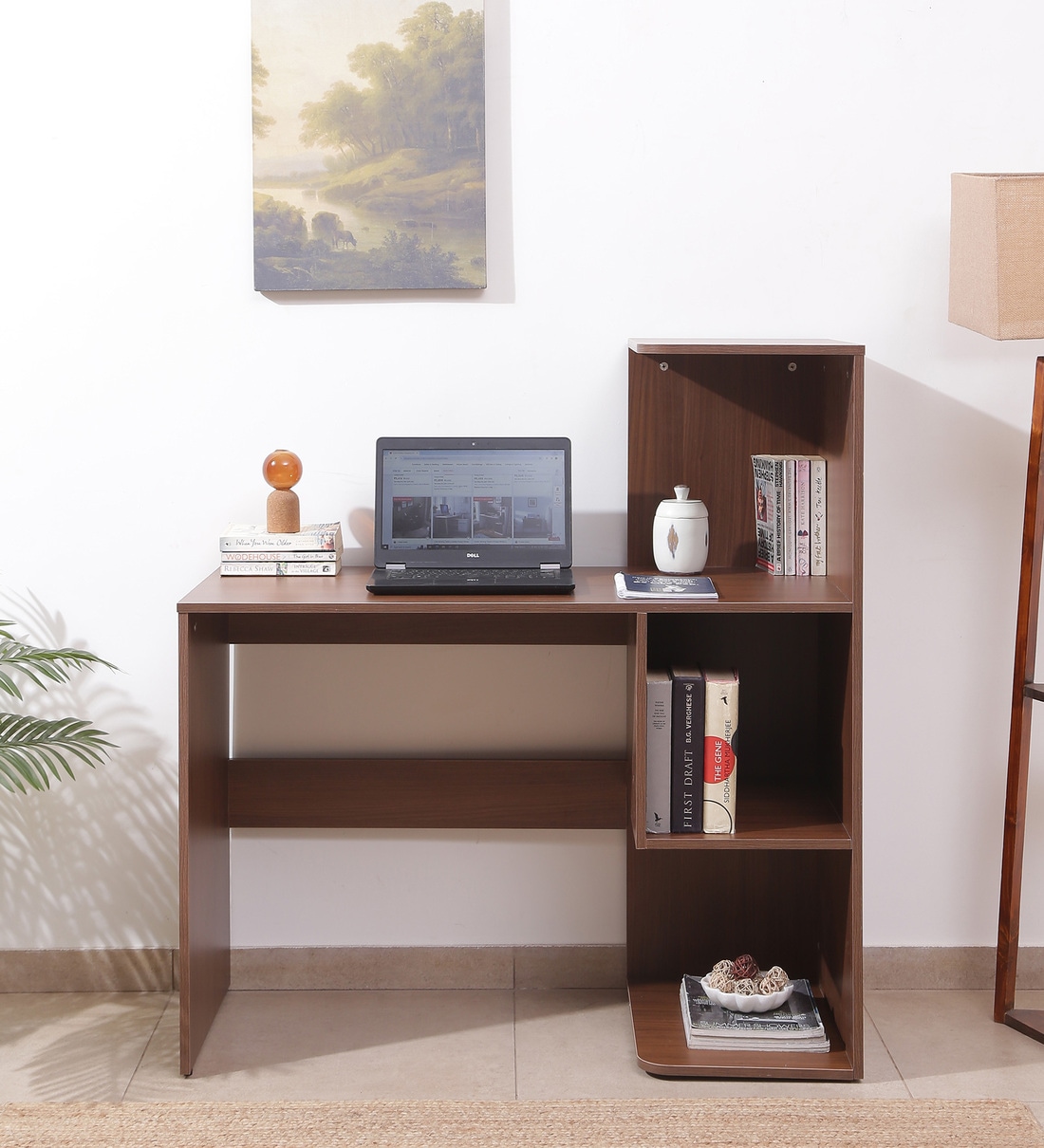 Nara Writing Table in Planked Walnut FinishShare By Mintwud from Pepperfry