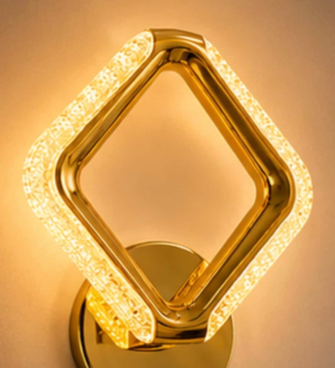 Gold Finish Novelty Wall Light Square DesignShare By THE UJALAVISTA