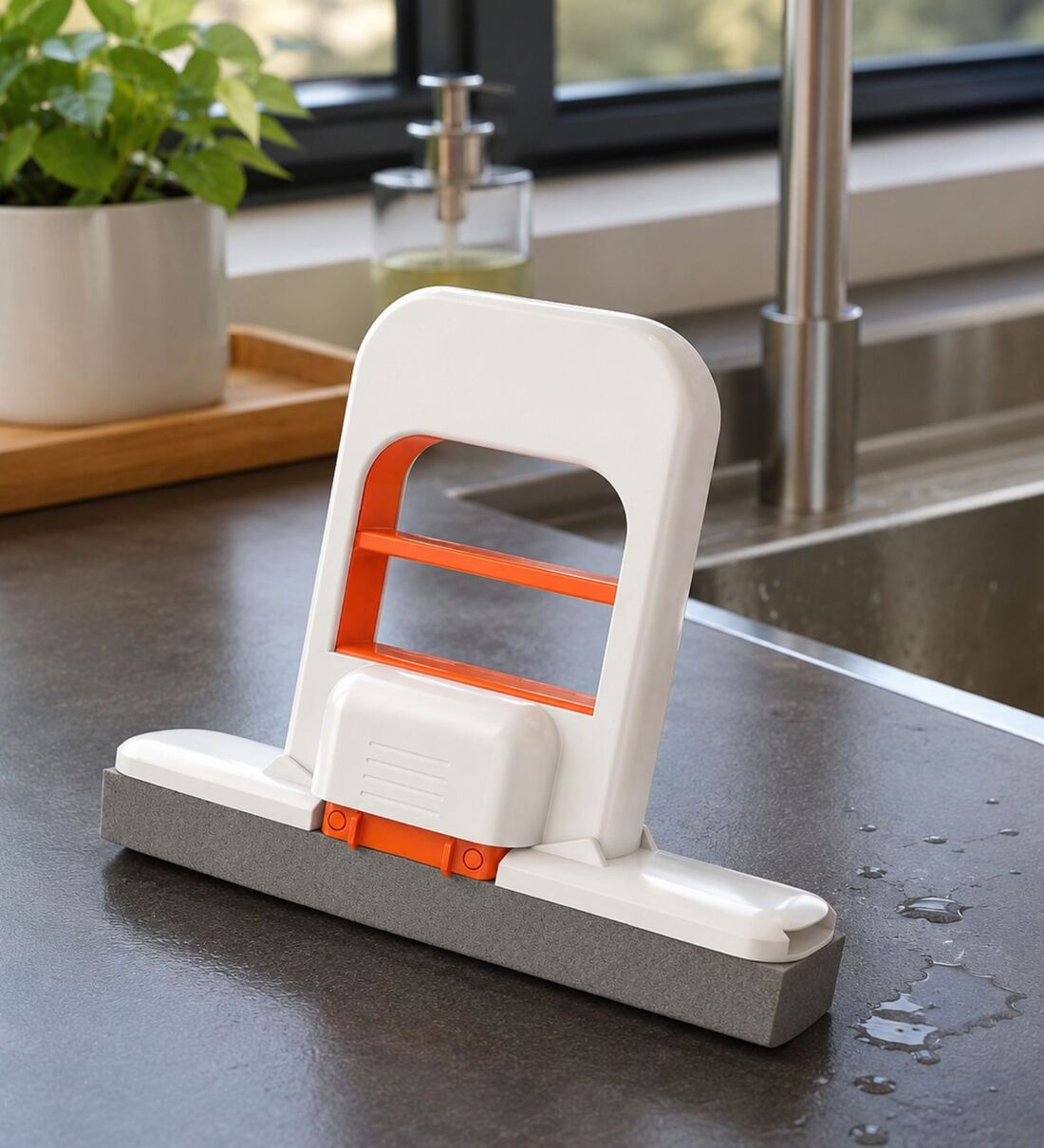 Mini Foldable Self-Squeeze Sponge  Mop for Kitchen and Home Cleaning (Pack of 1)Share By Regalo