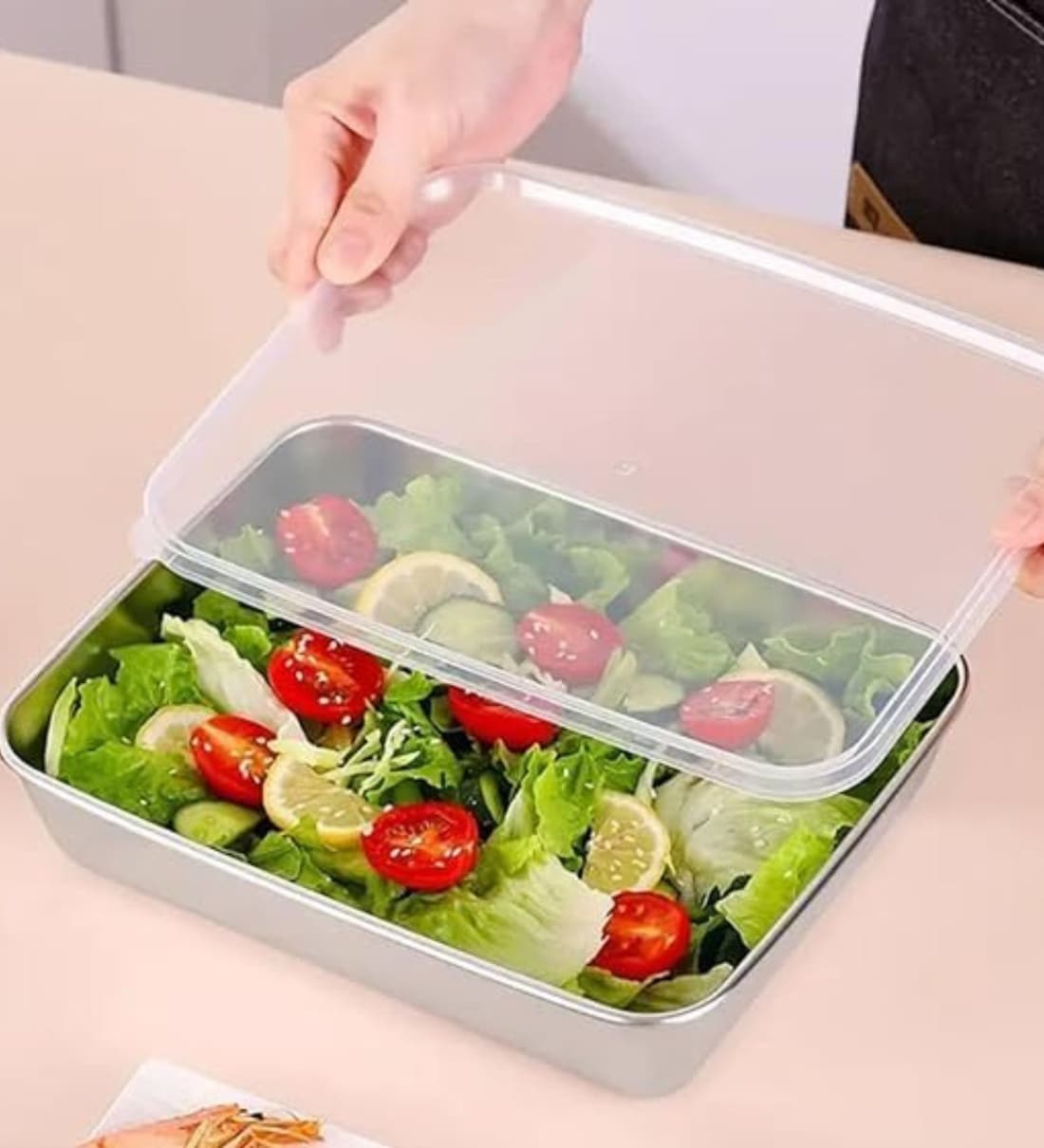 Set of 2 Stainless Steel Food Storage Container with LidsShare By Regalo