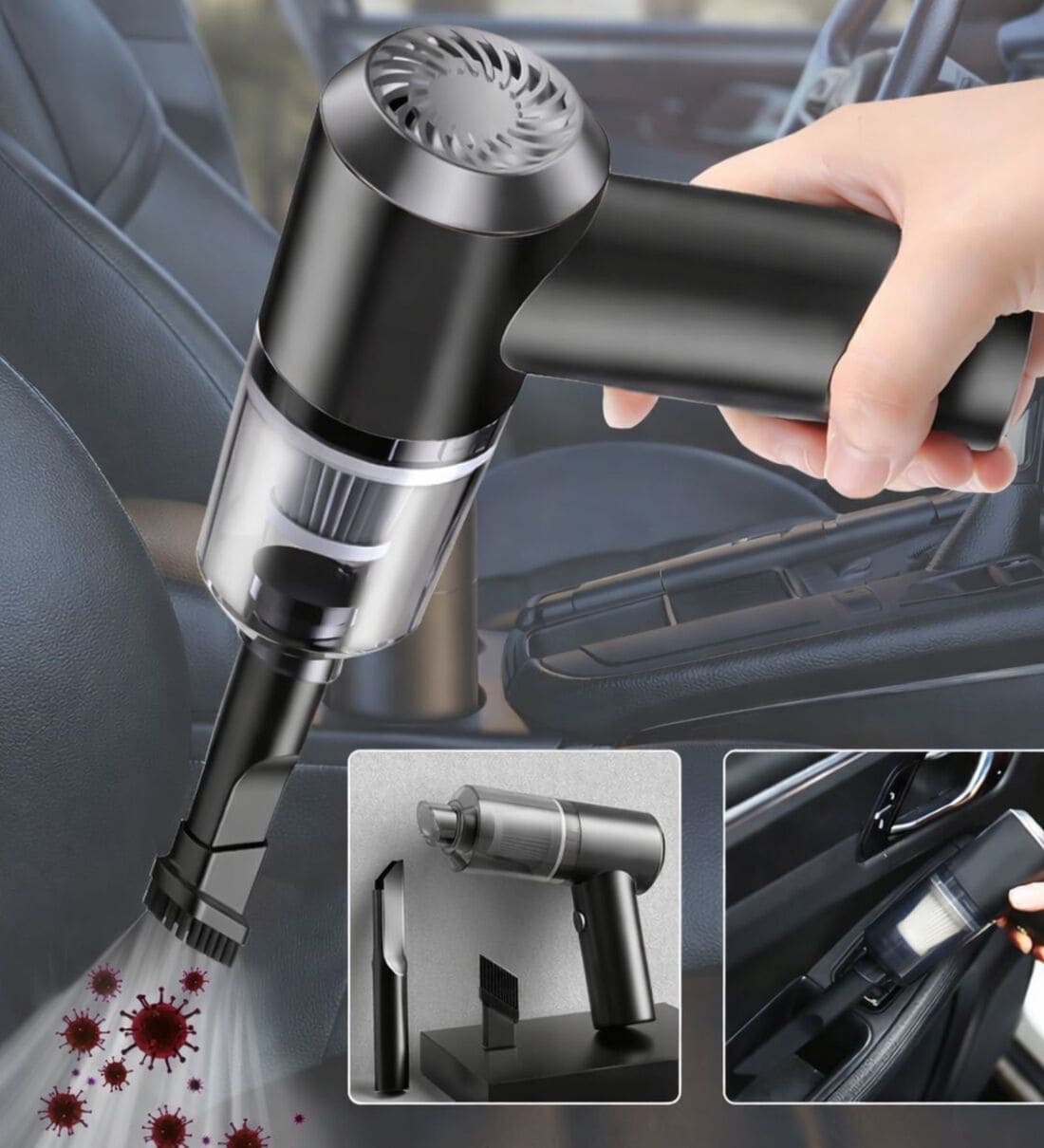 Wireless Portable Car Vacuum Cleaner with Blower PoweredShare By Regalo