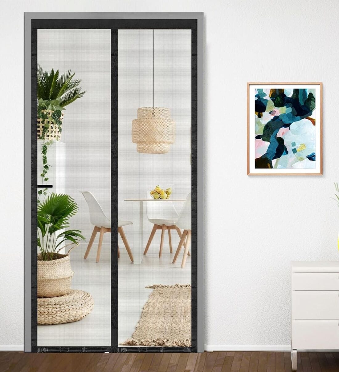 Black Magic Mesh Magnetic Mosquito Screen Door Net Curtain SetShare By Wens