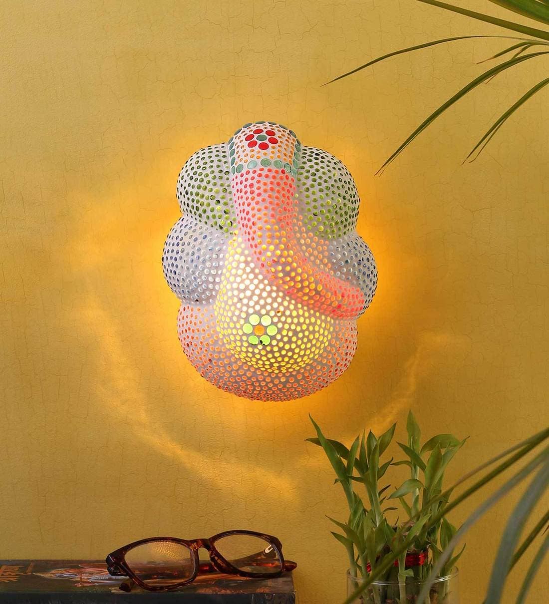 Glass Flush Mount Wall Light (Multicolor)Share By New Era