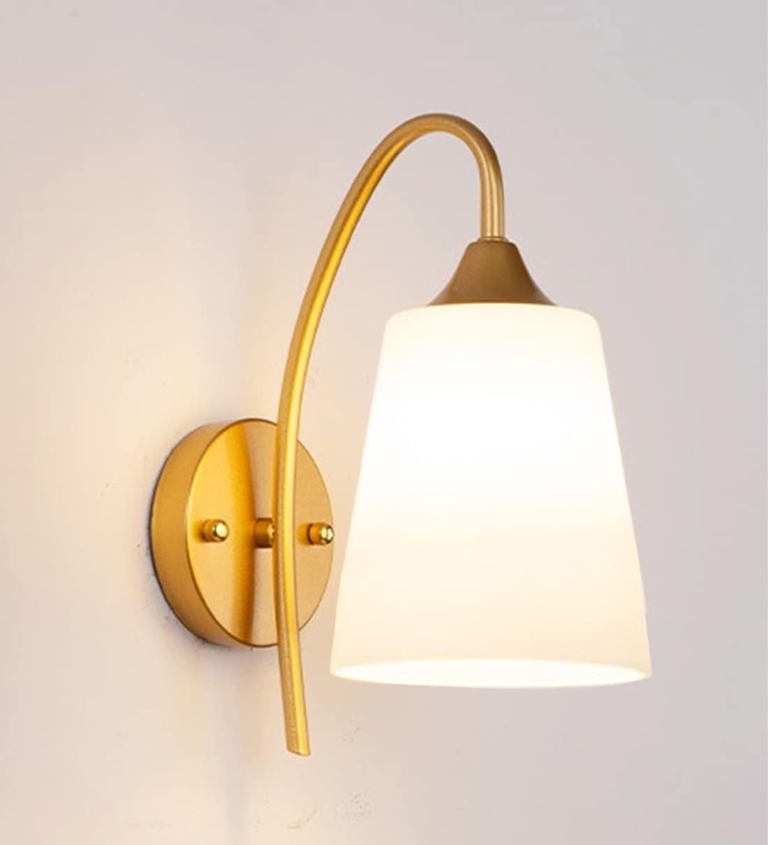 Elegant Decorative Wall Sconce Light Fixture with PVC Plastic Shade Gold Finish Metal Wall LampShare By Sinoman