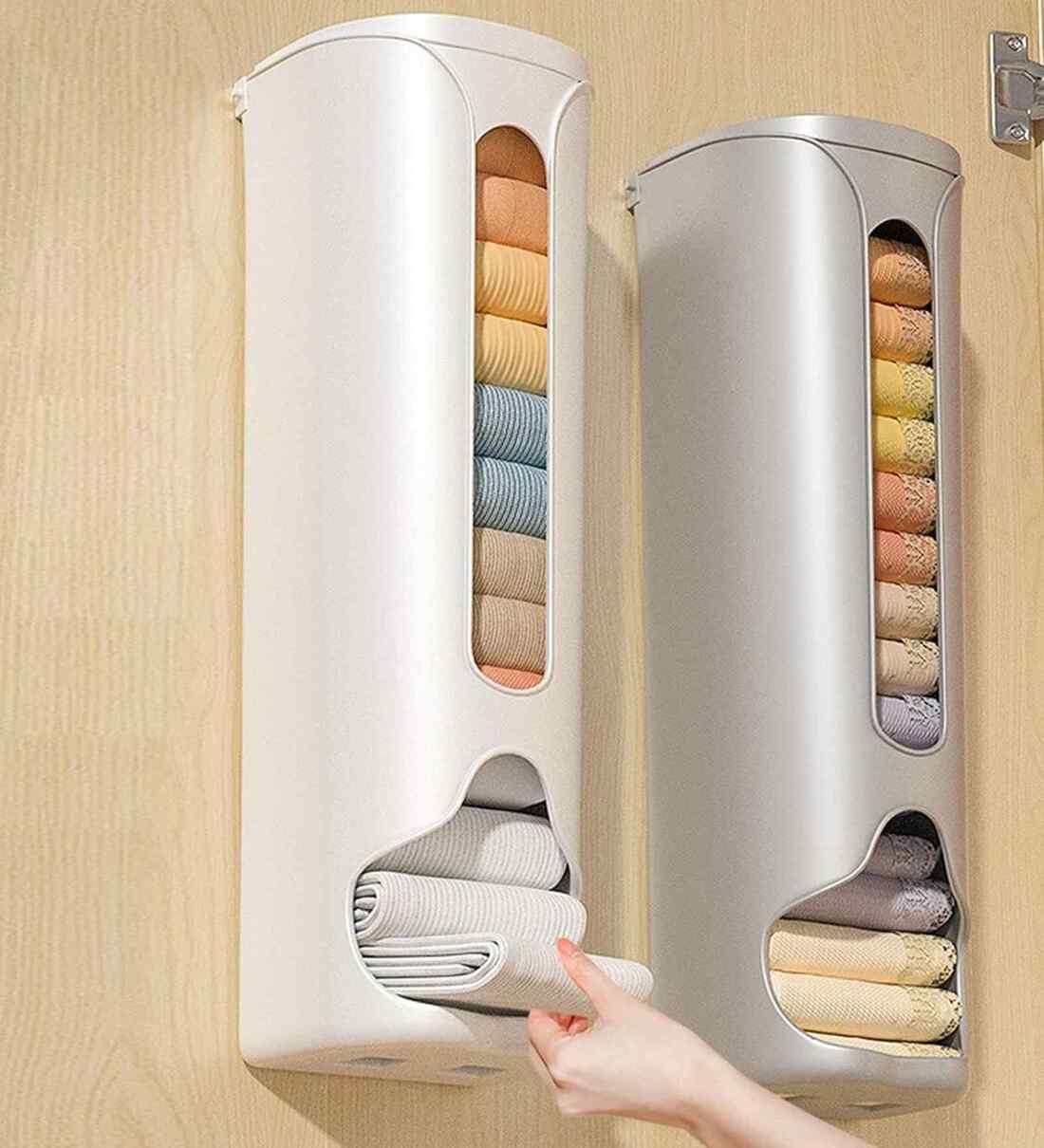 Assorted Undergarments Socks Hanky Storage Box Wall Mounted Open Cover OrganizerShare By Wens