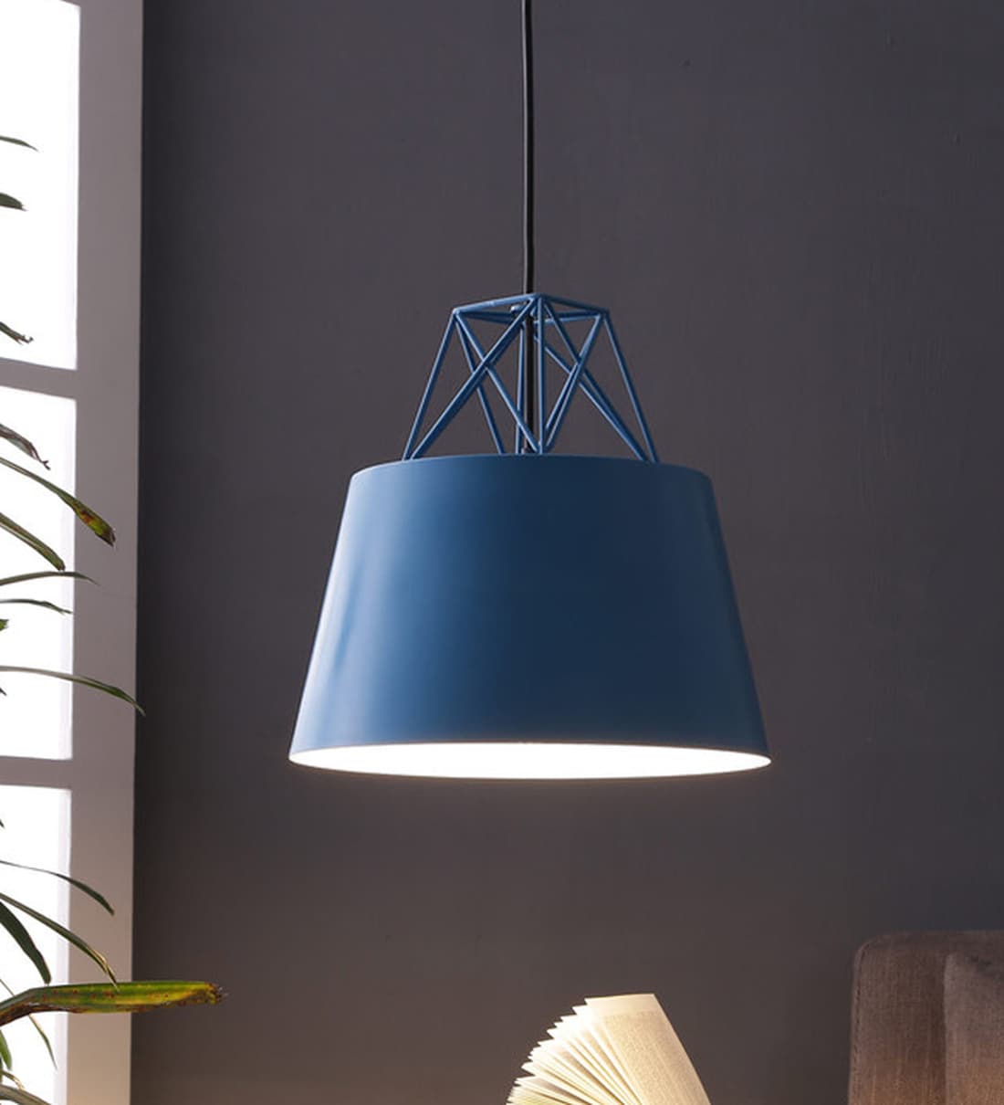 Stellar Cebu Blue Metal Hanging LightShare By Living Ideas