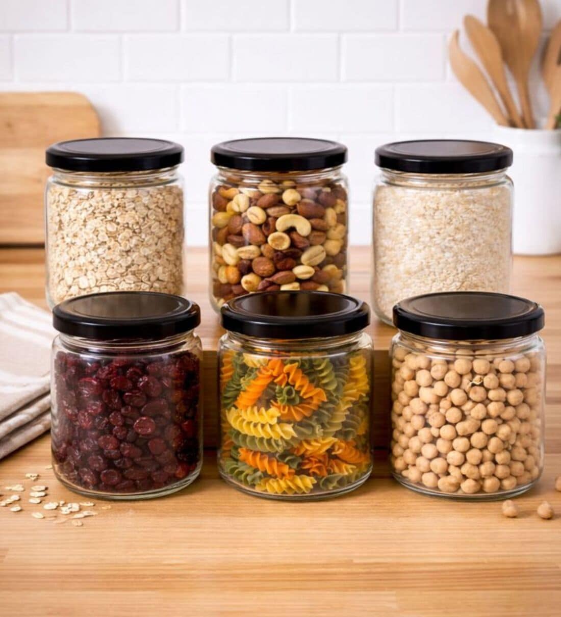 (Set of 3) Modern Collection 500ml Airtight Glass Storage JarsShare By Regalo