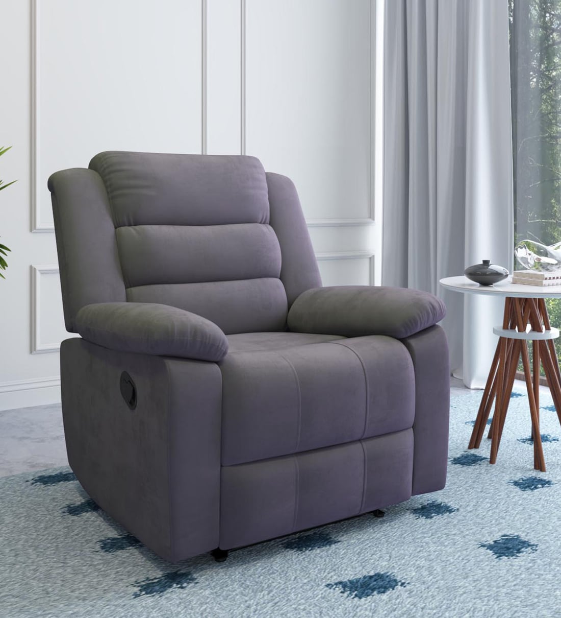 Sierra Manaual 1 Seater Recliner In Brown FinishShare By Nilkamal