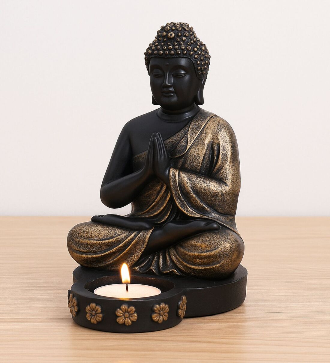 Buddha Figurine with T-Light HolderShare By Ashnam