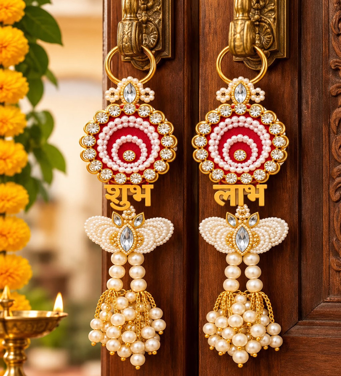 Traditional Shubh Labh Wall Hanging D cor   PairShare By VoiDrop
