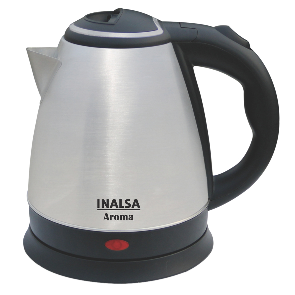 Inalsa Electric Kettle Aroma-Kwik 1350W with 1.5 Litre Capacity, (Black/Silver)