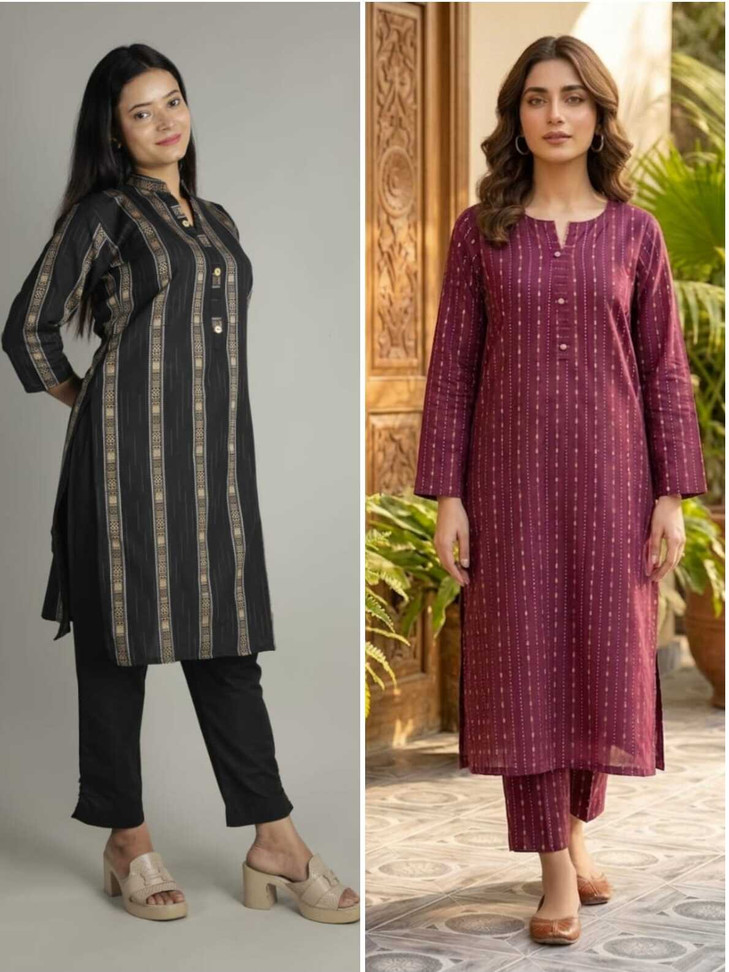 RIWAAZ Women Solid Kurta (Maroon)
