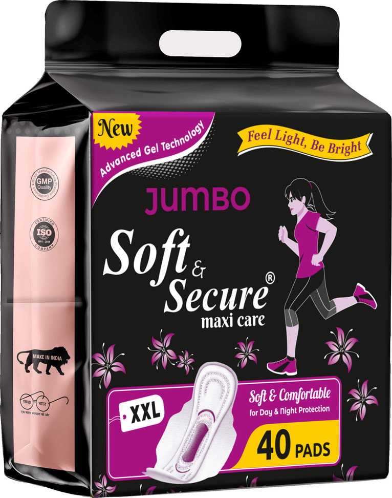 SOFT & SECURE XXL DRY COMFORT WITH RASH FREE SANITARY PAD, LEAKAGE PROTECTION | QUICK ABSORBPTION | HEAVY FLOW SANITARY PAD Sanitary Pad (Pack of 40)