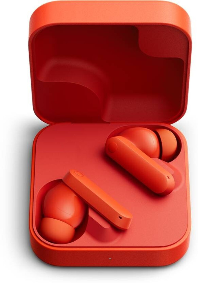 TECHBROS NEWLY Wireless Earbuds, ANC High bass Stereo and Fully Compatible S05 Bluetooth Gaming Headset (Orange, In the Ear)