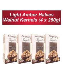 Anymany Silver Light Amber Halves Walnut kernels 250g (Pack of 4)